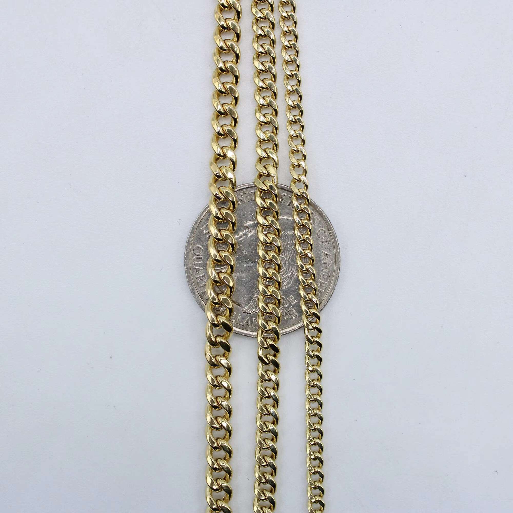 Duyizhao Luxury Stainless Steel High Quality 14mm14k Gold Plated Miami Cuban Link Chain Necklace Jewelry for Men