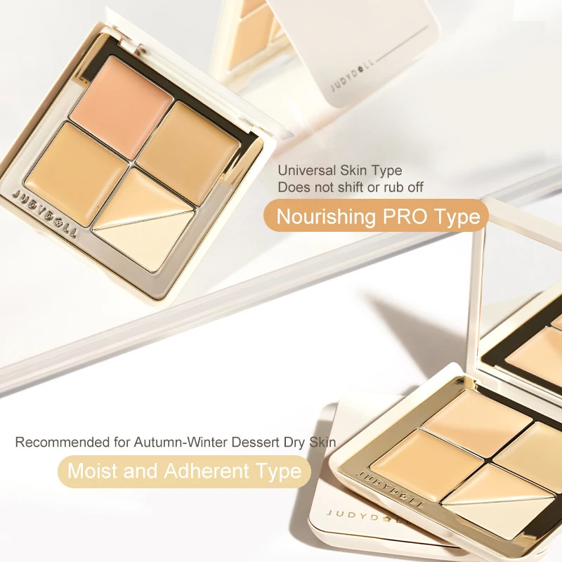 Judydoll 5-Color Concealer Palette Salmon Tone for Dark Circles Spots Perfecting Face Smooth Coverage 250512