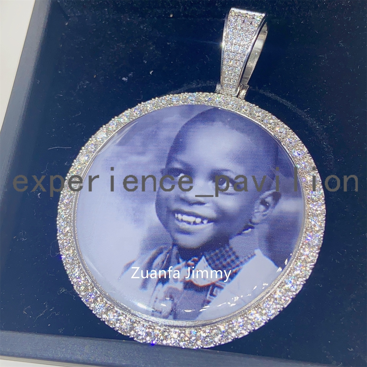 Pass Diamond Tester 925 Silver White Gold Yellow Gold PlateIced Out Hip Hop Style D Color VVS1 Moissanite Photo Pendant Necklace