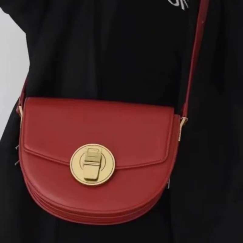 And Fashionable Women's Can Saddle Bag, Leather Retro Versatile Single Shoulder Crossbody Bag For Women