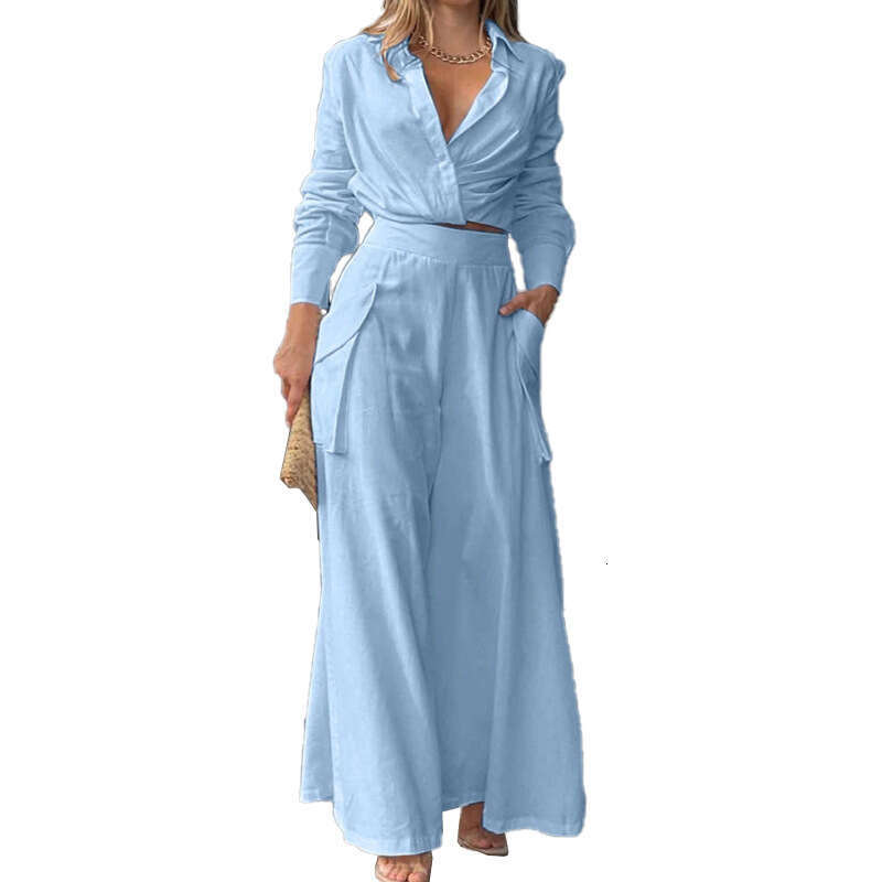 Undefined Pants Women 2025 New INS Style Commuting Trendy Shirt Fashion Womens Two Piece Set Washable High Elasticity Printing Versatile New Product