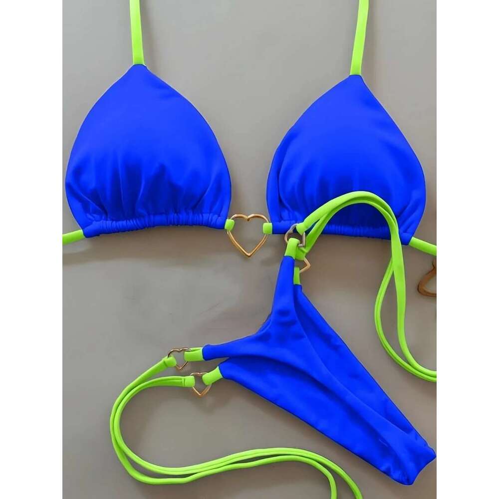 Para Praia 6 Colors Solid Brazilian Micro Swimwear T-back Swimsuit Women Sexy Biquini Thong Bikini Set Bathing Suit