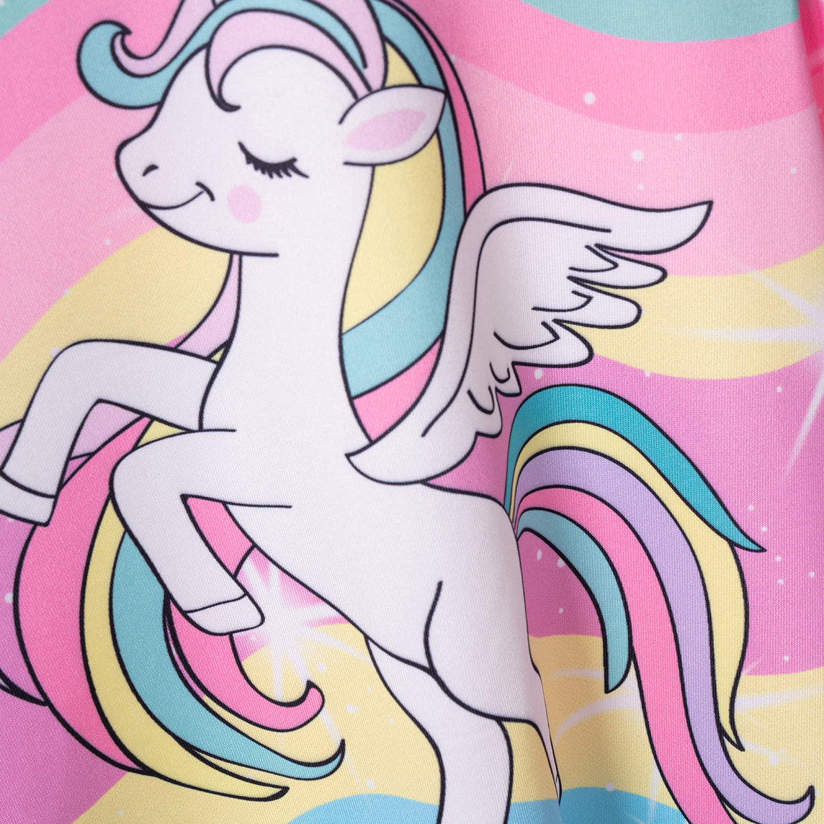 New summer baby girls dresses rainbow unicorn cute cartoon printing small fly sleeve short dress, daily wear and party wear, suitable for outings FJ05