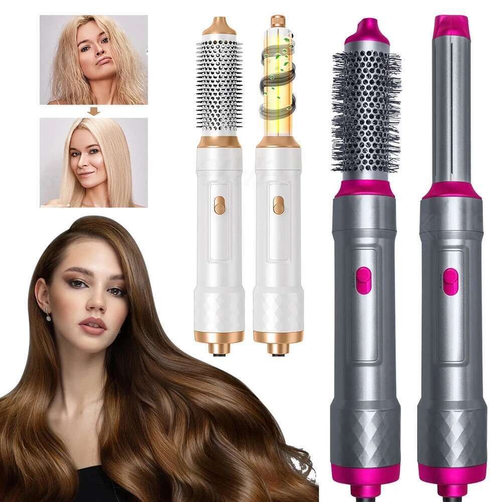 5 in 1 Hair Multifunction Blow Dryer Brush Set Rotating Curling Wand Ergonomic Anti-explosion for Home Barbershop