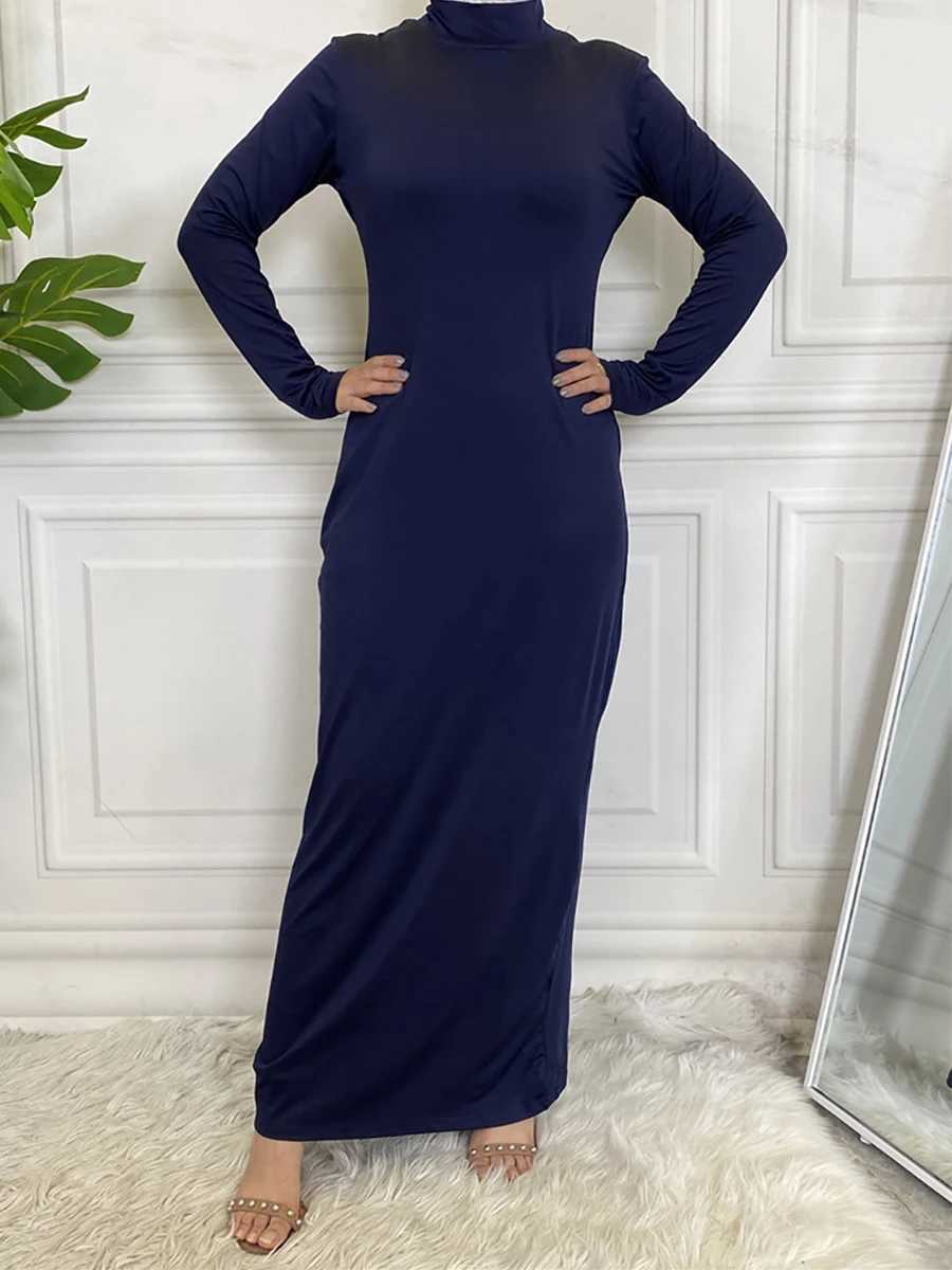 Modest Abaya Femme Casual Vestido Turtle Neck Hijab Inner Dress Muslim For Women Maxi Robe Caftan Turkey Kaftan Islamic Clothing X250514