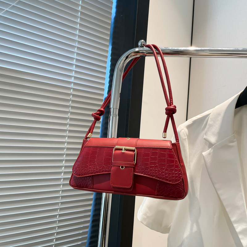 Women's Design Crocodile Pattern Commuter Underarm 2025 New Elegant New Free Luxury Bag Delivery Designer Bag Texture Fashion Crossbody Bag Xiaox