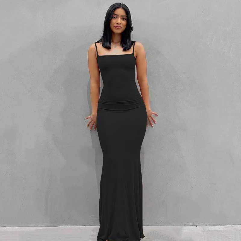 Slip Sleeveless Backless Maxi Dress Women 2025 Y2K Summer Bodycon Elegant Sexy Outfits Ladies Birthday Party Club Fishtail DressXJ250514