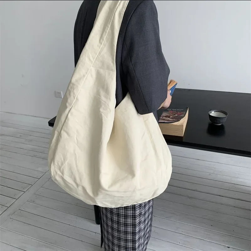 Women Canvas Crossbody Bag Oblique Cross Single Backpack Large Capacity Shoulder Retro Dumpling Hobos 250514