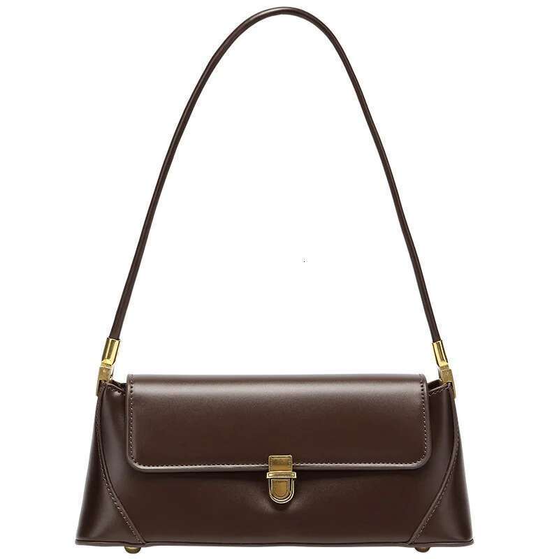 Armpit Retro Niche Design High-End Solid Color One-Shoulder Portable Genuine Leather Women's Bag Spring And Summer Versatile