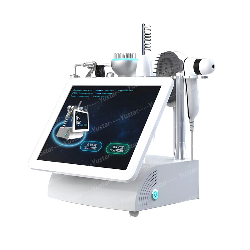 5 in 1 Multifunctional Intelligent Desktop Scalp Care Device Hair Follicle Detector Analyzer with High Definition 15 Inch Screen