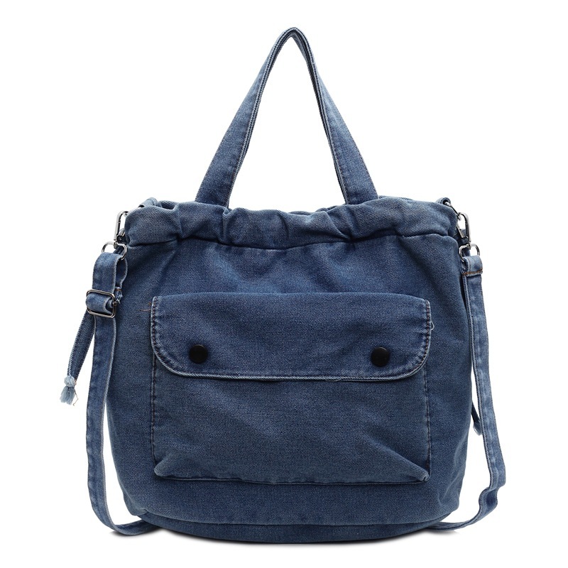 This year's popular denim autumn and winter 2025 new item, niche pleated crossbody for women's bucket bag