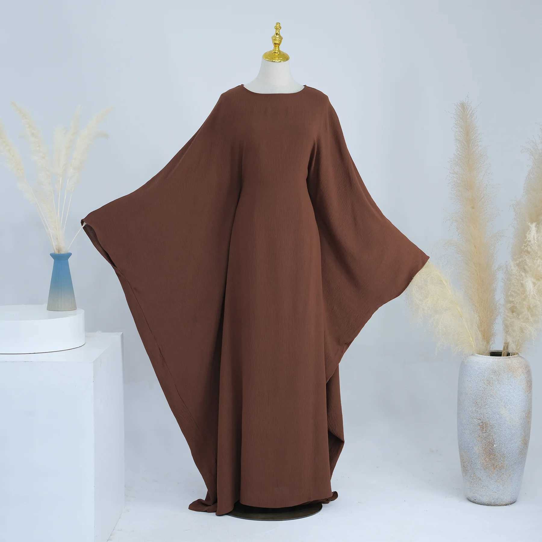 2024 Ramadan Abaya Dubai Kaftan Muslim Long Dress Turkey Abayas For Prayer Islamic Clothing Women Robe Longue Femme Musulmane X2505141
