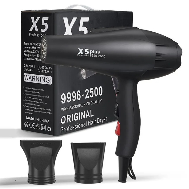 X5/X6 Plus Negative Ion Hair Dryer 2400W High Power Strong Wind Speed Drier Home Electric Hair Dryer Gift Box Packaging 250513