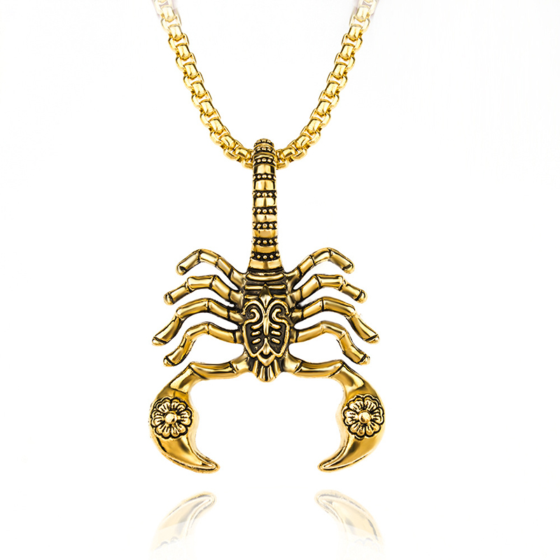 Scorpion necklace, hip-hop style, unisex, light luxury, trendy fashion, lifestyle accessories, collarbone chain