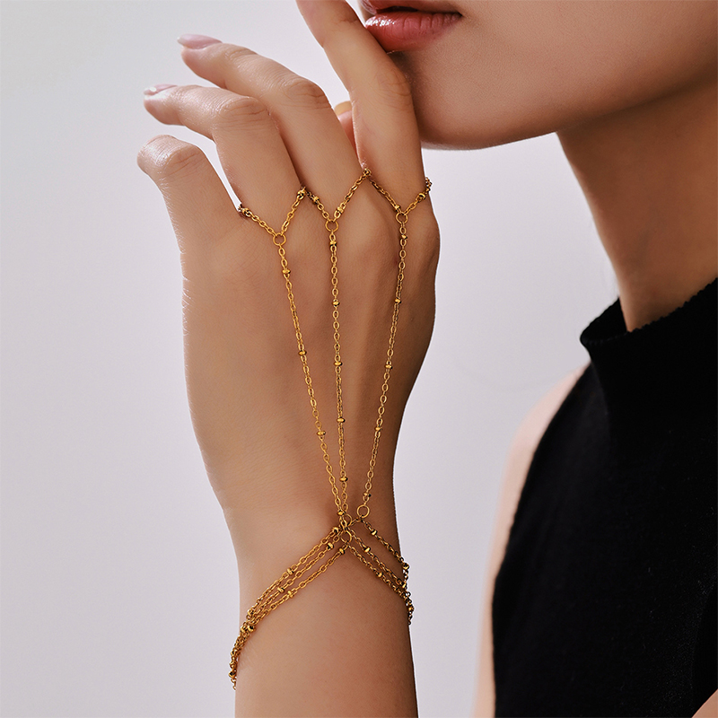 Minimalist Polished Surface Style Stainless Steel Link Bracelet for Men & Women