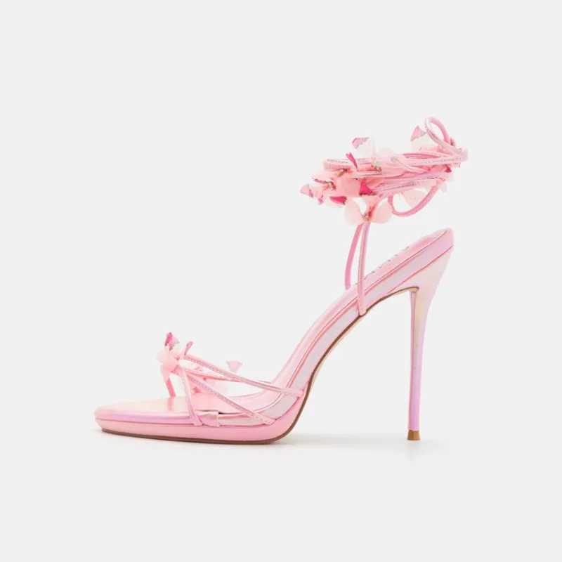 Womens Sandals Sexy Butterfly-knot Thin Heels Sandals Women 2024 New Summer Cross-Strap Pumps Shoes Designer Luxury Heels Sandals W250514