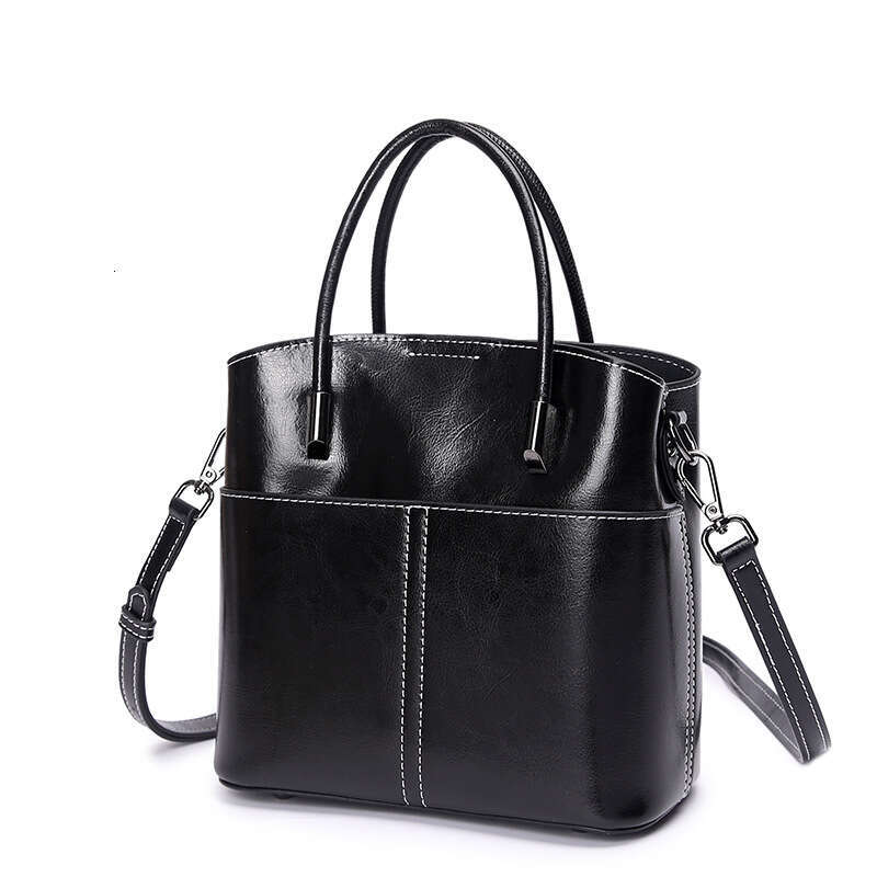 2025 New High-End, Fashionable Versatile Leather Bucket Casual And Simple Women's Handbag, Single Shoulder Crossbody Bag, Trendy