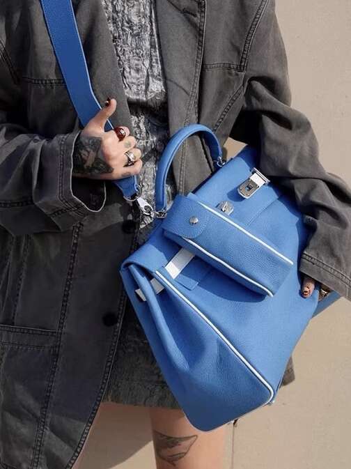 Summer New Men s and Women Handheld Big Fitness Business Travel Large Capacity Bag Single Shoulder Crossover Kelly