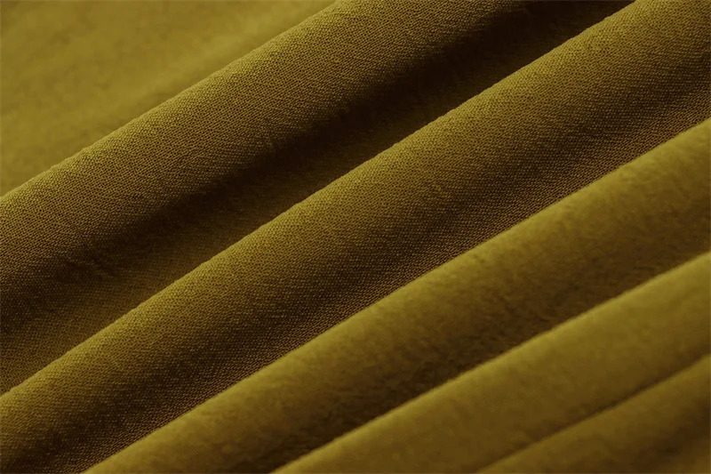 Womens Dress Spring Olive Green Pleated Waist Decoration Show Your Body Elegant Temperament Banquet Style 250514