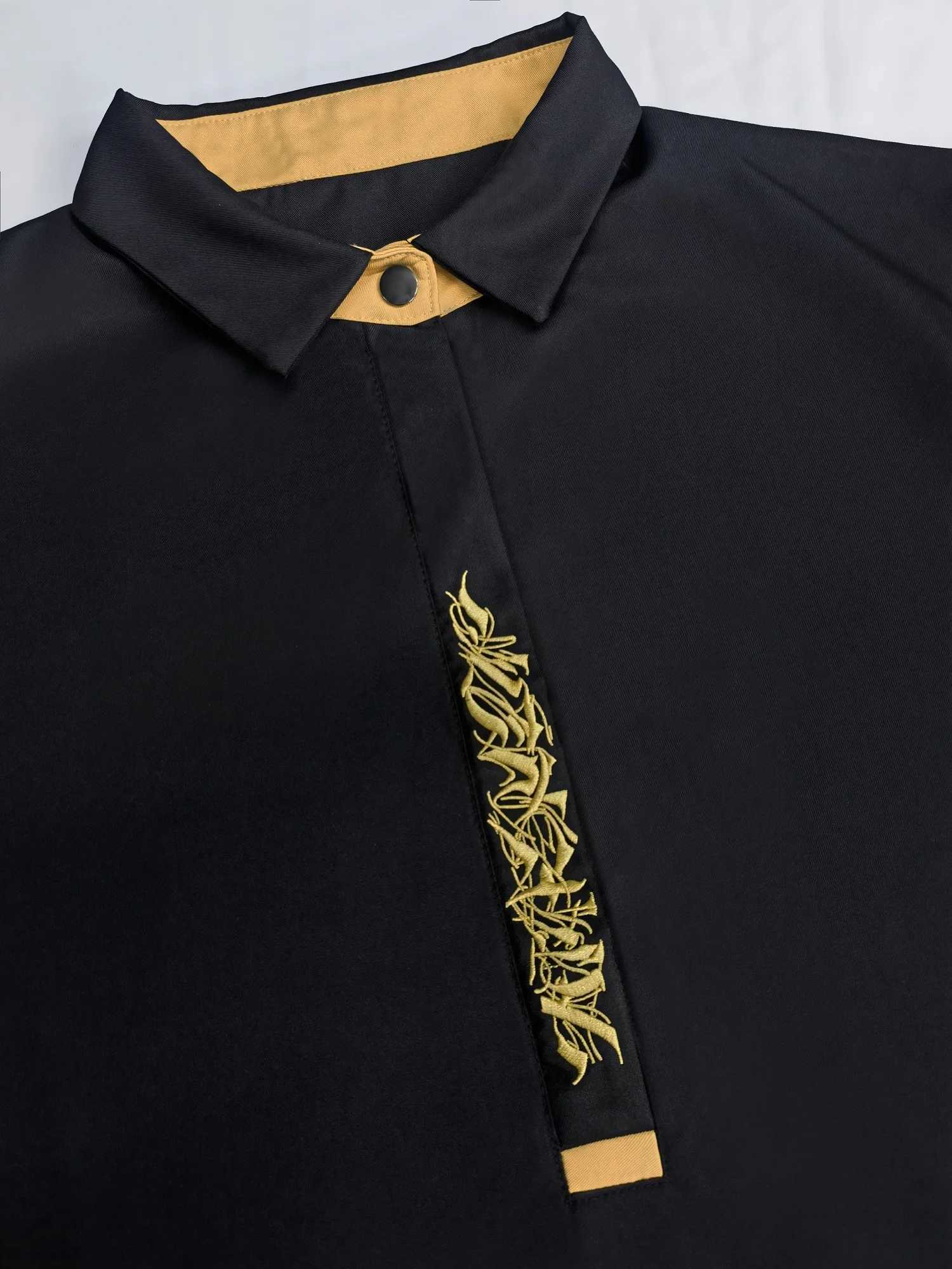 High quality Middle East Arabic Mens thobe jubba Thawb for Men Plus size robe Muslim Casual embroidered luxurious thobes Islam X250514
