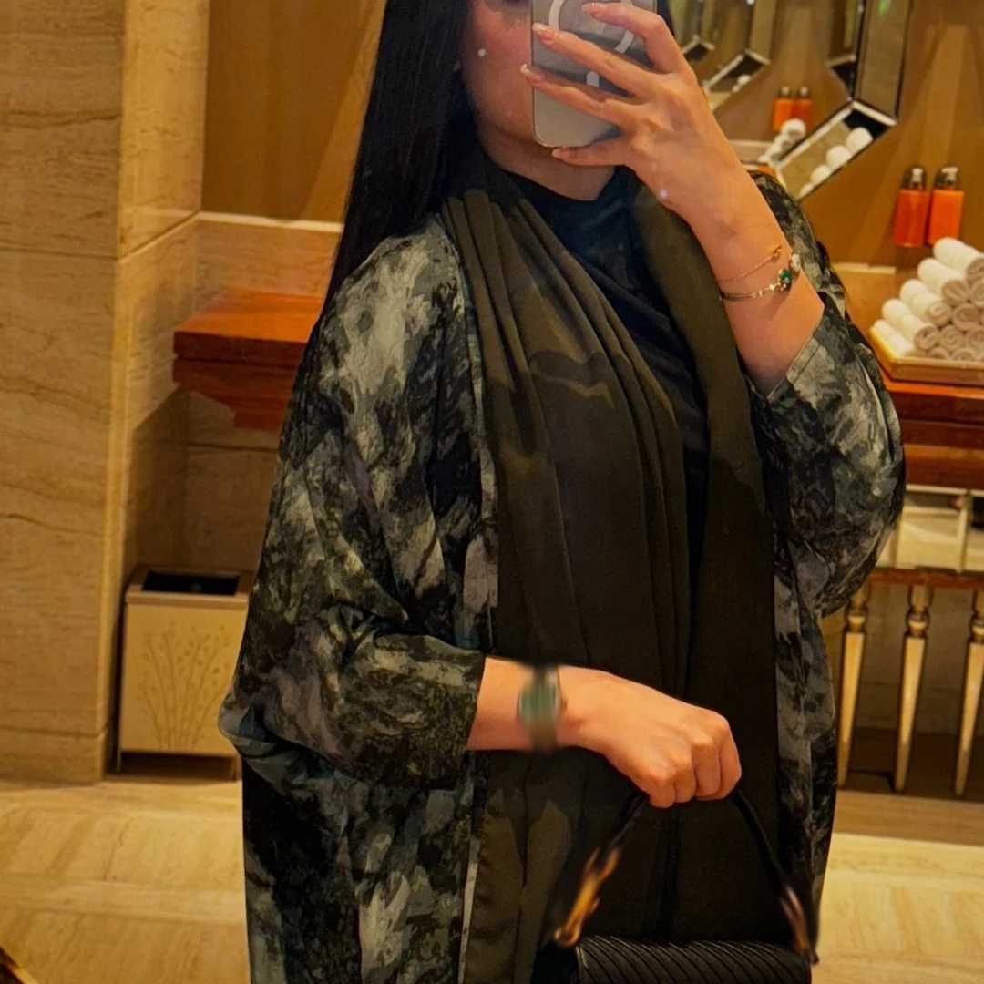 Muslim Women Print Kimono Open Abayas Dubai Turkey Kaftan Islam Jalabiya Ka Eid Djellaba Ramadan Caftan Marocain Femme Robe X250514
