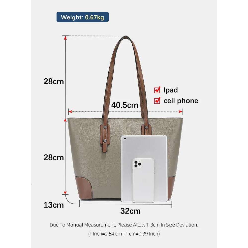 Zency Genuine Leather Tote Bags Women 2025 Large Capacity New Designer Shopping Bag For Work Commuters