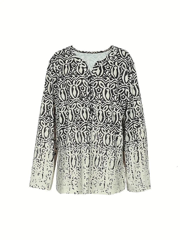 Plus Size Spring and Summer Womens Retro Old VNeck T Shirt Diamond Pattern Loose Casual Tops 250514