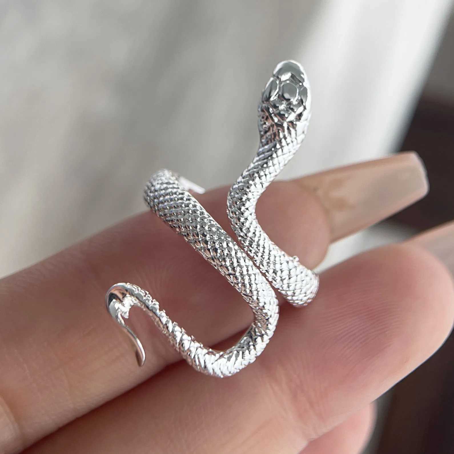 BF CLUB 925 Sterling Silver String Ring For Women Jewelry Finger Open Handmade Inter Snake Rings Allergy For Birtay GiftXJ250514