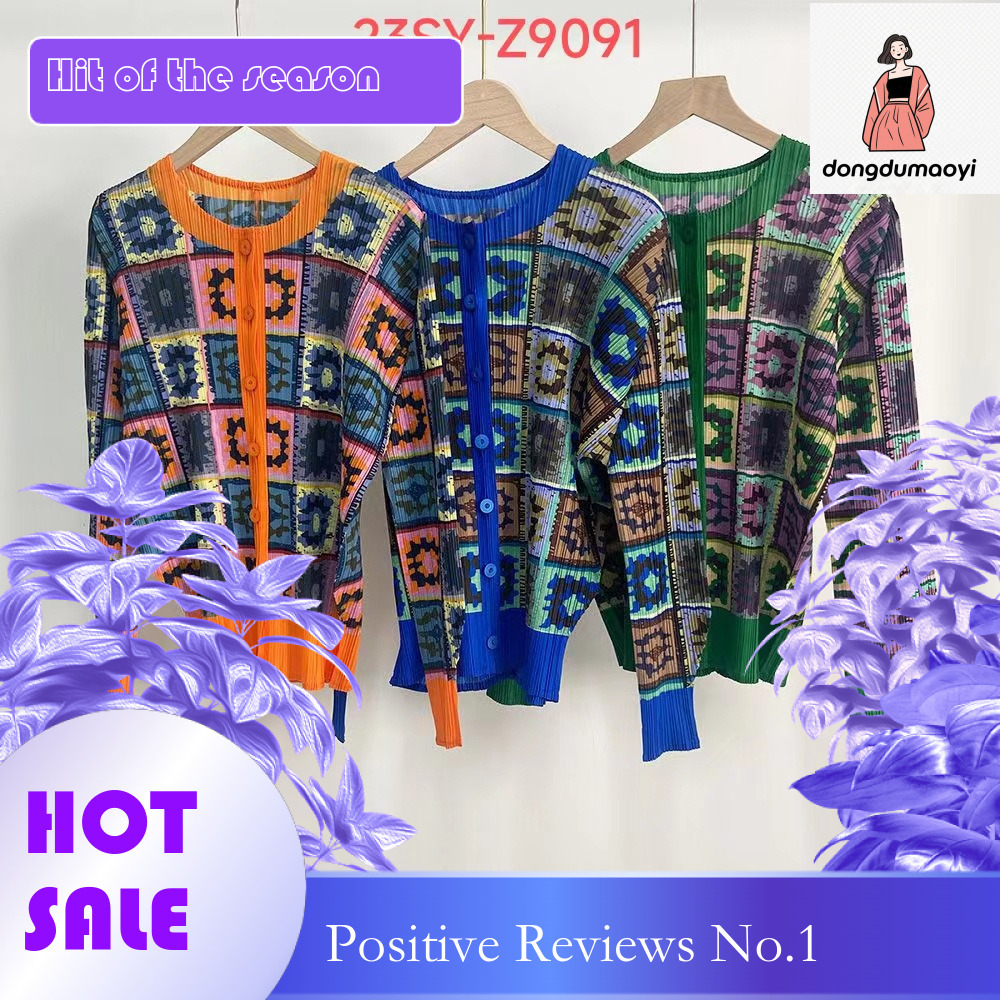 dongdumaoyi Miyake Women's Summer 2025 New Shirt Design Sensation Thin Style External Sunscreen Top Coat Women
