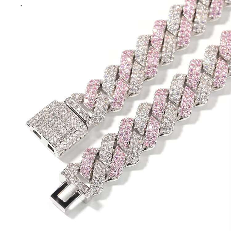 DHCollections Fashion Hip-Hop Cuban Bar Chain All-Match 13Mm Zircon-Inlaid Gold-Plated Necklace Bracelet Jewelry for Men