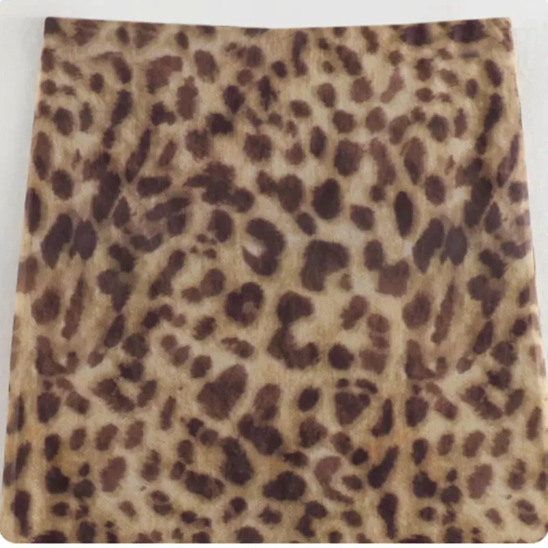 Women Leopard Tulle Midi Skirt Summer Fashion High Waist Elasticated Waistband Long Skirts Streetwear 250514