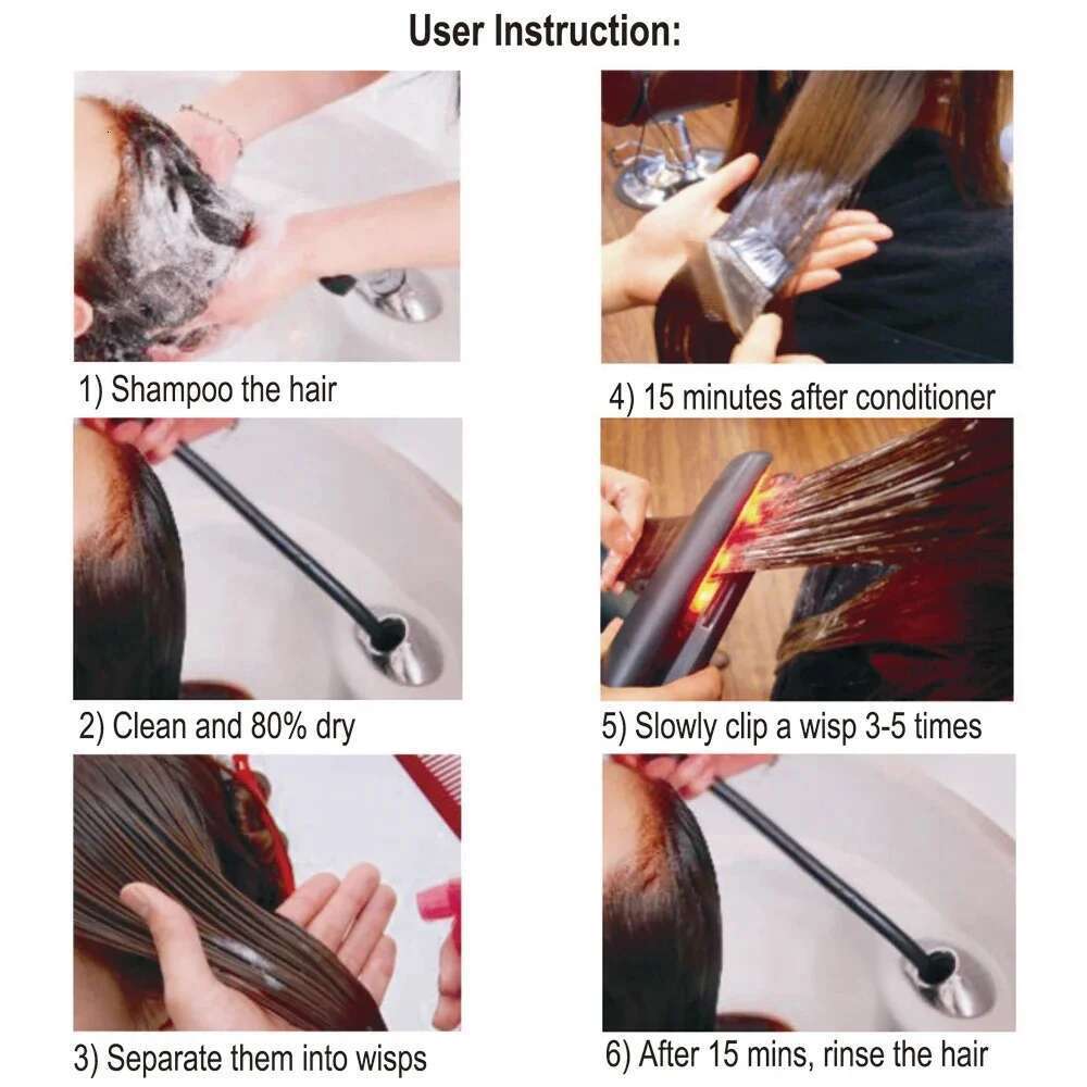 Straightener Infrared And Ultrasonic Profession Cold Hair Care Iron Treatment For Frizzy Dry Recovers Damage Flat Irons