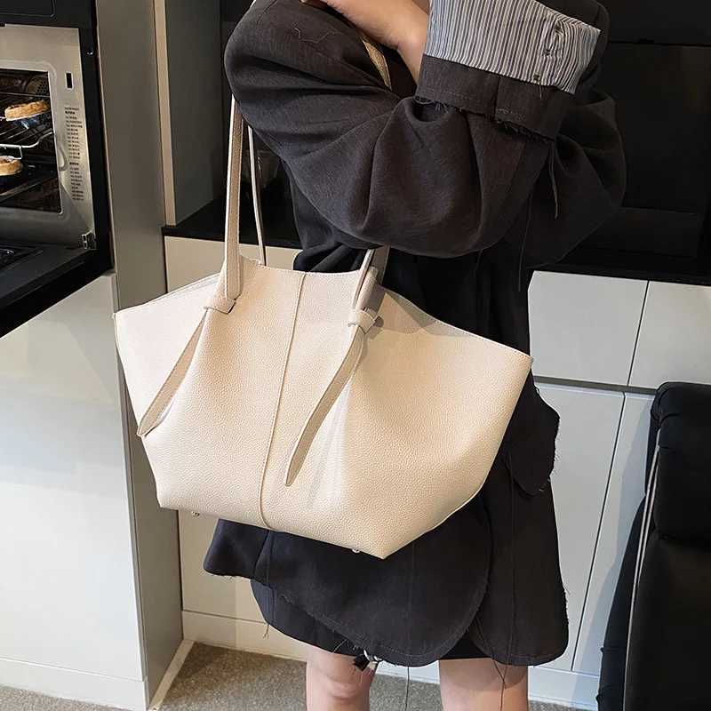 Brand Wens Large Capacity Wing Tote Bag Lychee Pattern Shoder Bag Simple Cmuter Handbag Fi Casual Underarm Bag Z250514