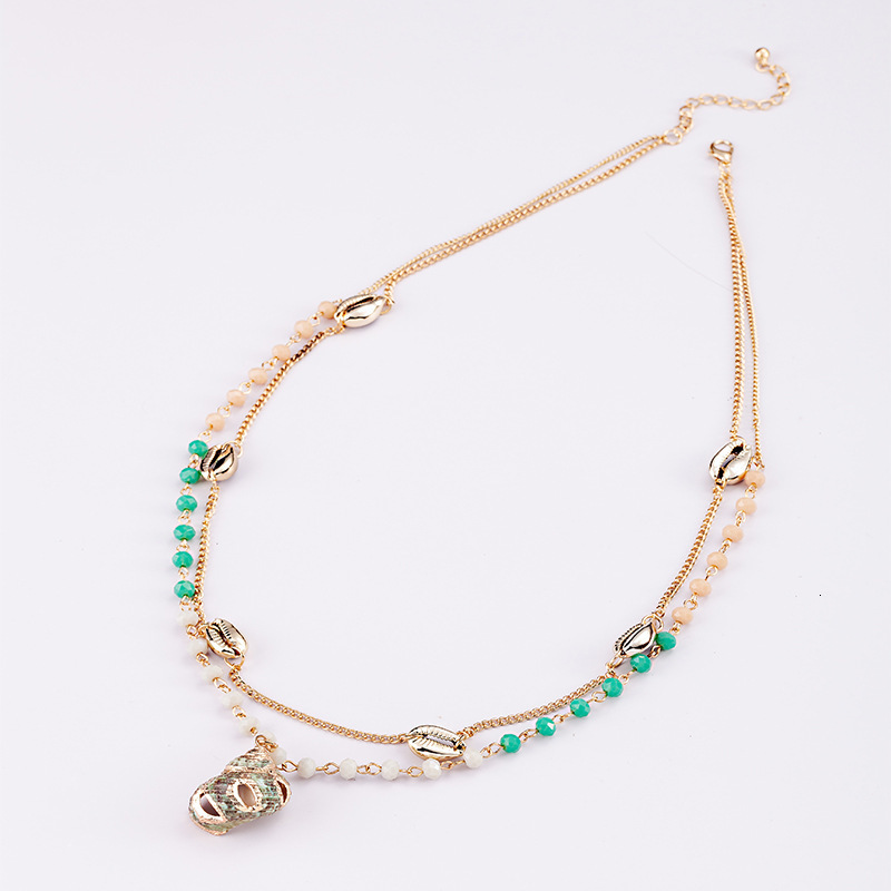 Crystal Chain Multi layer Alloy Necklace for Direct Sale Cross