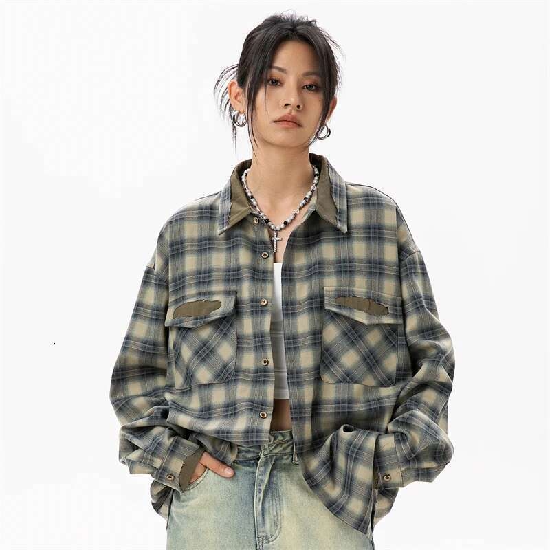 Casual Checked Shirt Women Tops Woman Choice Welcome Deals Womens Shirts Women's Long Sleeve Blouse Western Female