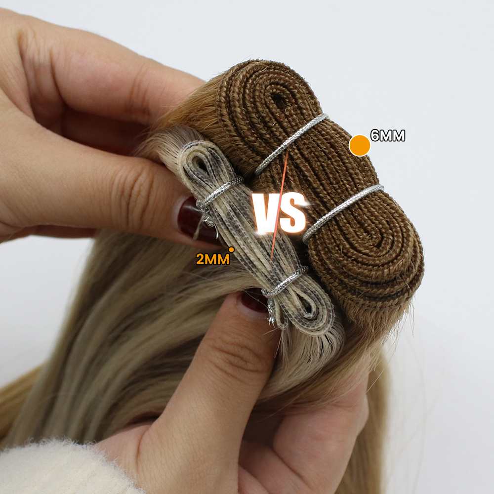 Genius Wefts Elegant Double Drawn Russian Invisible Wefts for Lush Volume & Length