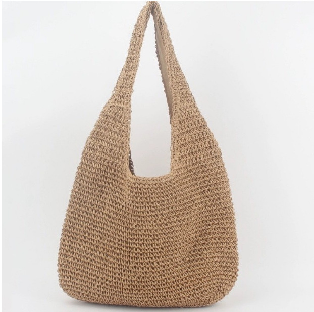 Free shipping 2025 new designer bag Straw for women summer versatile casual shoulder forest series handmade woven bag, large capacity beach