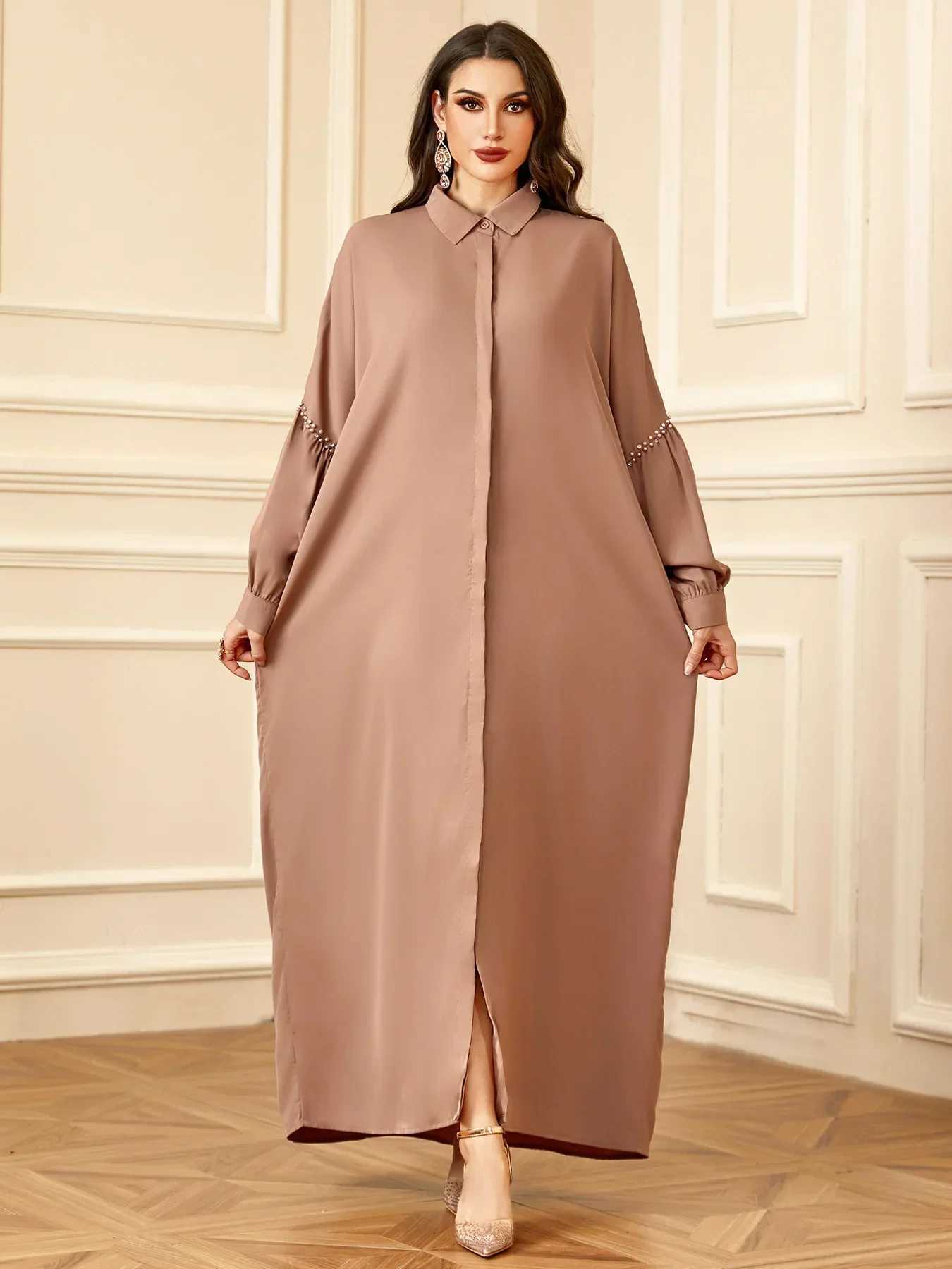 2025 Spting New Loose Maxi Dress Muslim Women Eid Ramadan Kaftan Turkey Robe Ramadan Abaya Dubai Caftan Islam Jalabiya Vestidos X250514