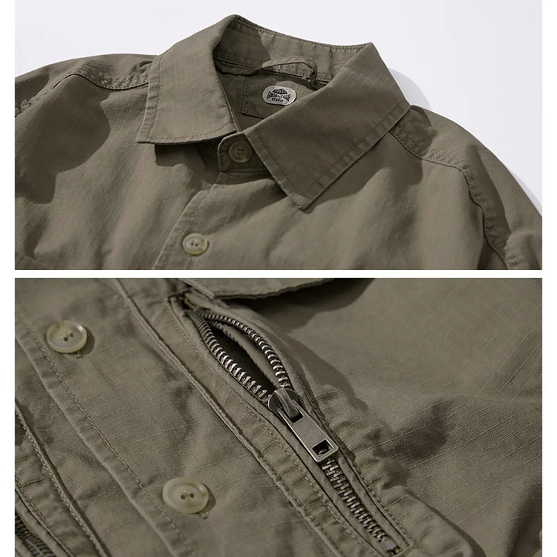 Mens Cityboy Outdoor Fashion Multi Pocket Loose Casual Long Sleeve Product Shirt Harajuku Street Clothing Oversized Techwear 250506Z