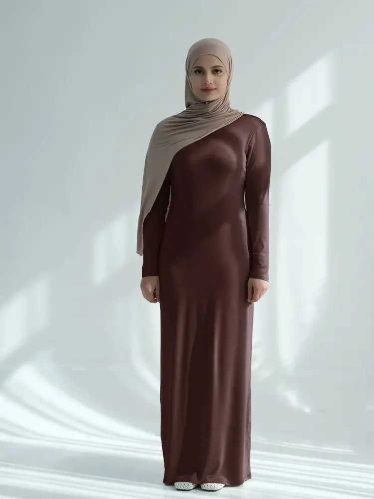 ModaL Cotton Inner Dress For Abaya Damen Dubai Islam Muslim Long Modest Under Hijab Dresses Women Robe Femme Musulman Vestido X250514