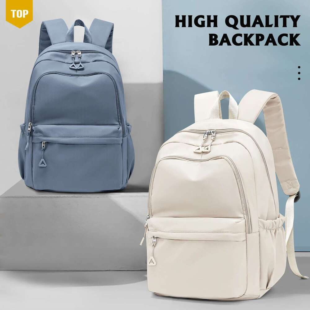 Women Men Laptop Waterproof Bookbag Nylon Fashion Boy Girl Travel Shoulder Bag, High School Backpack For Teens