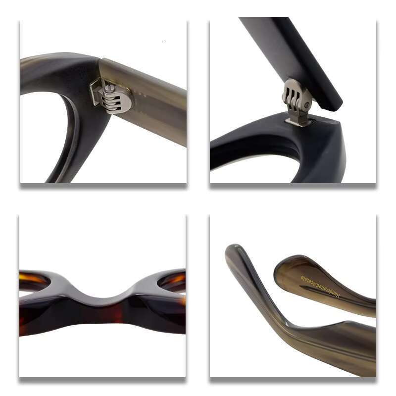 Classic Oval Glasses - Handmade Matte Acetate Fiber Frame with Bold Aesthetics