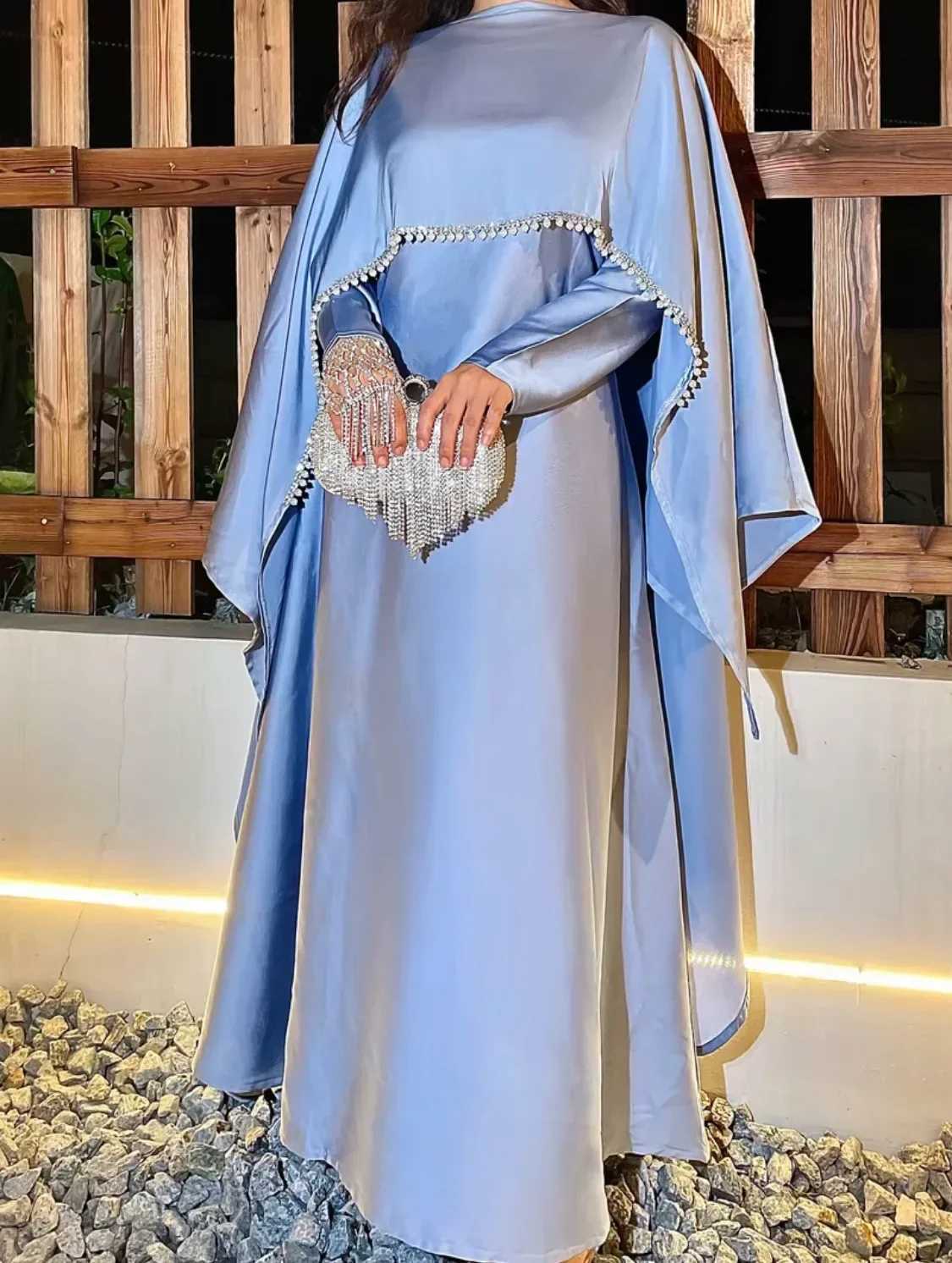 Modest White Beading Sequins Muslim Wedding Dresses Cape Bride Dress Elegant Long Slves Woman Bridal Party Gown Kaftan Vestido X250514