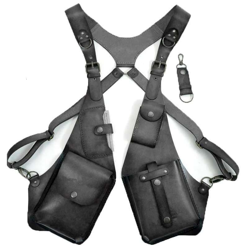 Medieval Leather Harness Holster Hidden Anti-theft Wallet Motorcycle Style Phone Pouch Viking Cosplay Festival Bag Men Women