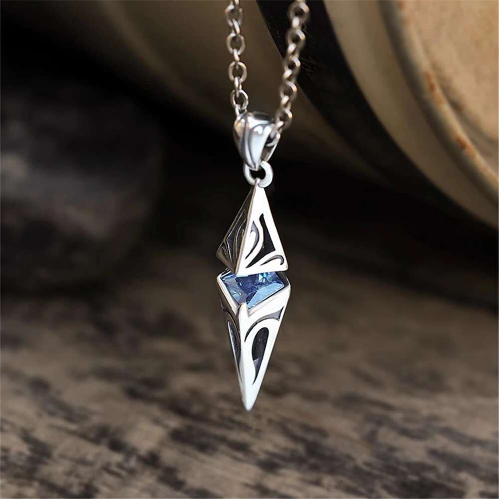 Retro Sier Plated Star Mans Necklace Versatile Copper Sparkling Zircon Clavicle Chain For Women Wedding Jewelry Female Gifts