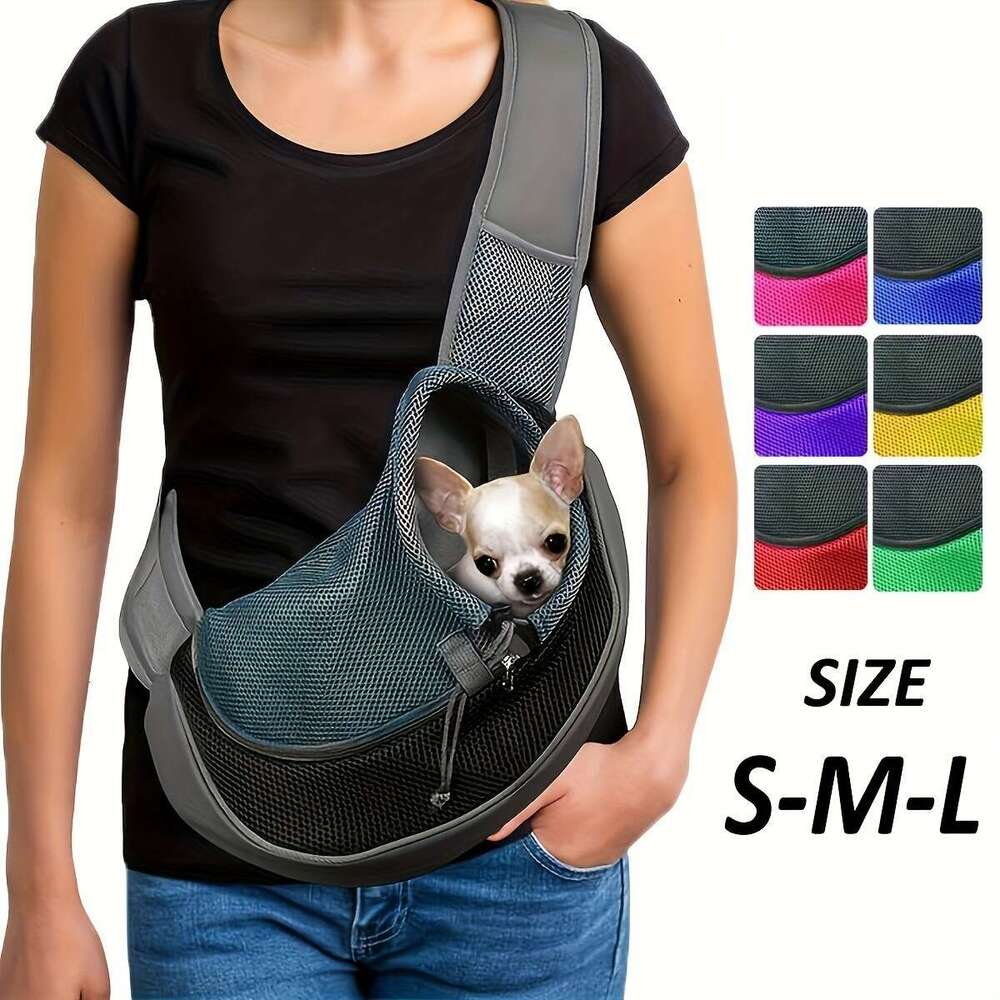 Dog, Cat, Pet, One Shoulder Crossbody Breathable Portable Chest Bag, Travel Backpack, Cat and Dog Outing Bag