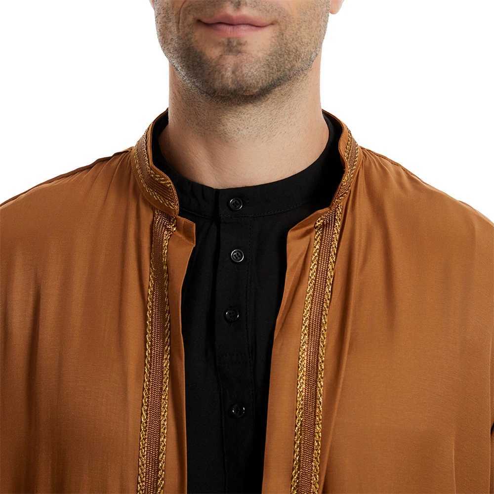 Men Muslim Robes Islamic Clothing Dubai Arabic Abaya Kaftan Eid Mubarak Prayer Maxi Jubba Thobe Man Traditional Costume Kimono X250514