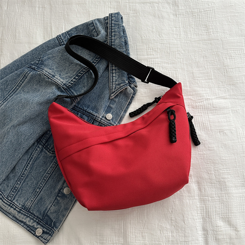 Free Delivery Designer Bag Fashionable And Minimalist Solid Color Single Shoulder Crossbody 2025 Early Spring New Korean Version Casual Dumplings Vers