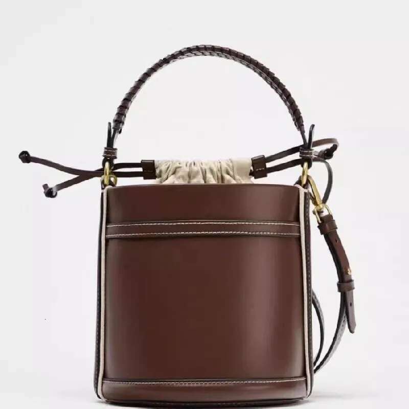 New Female Shoulder Fashion Bucket Handheld Bag Women's PU Leather Leisure Outdoor Crossbody Bags