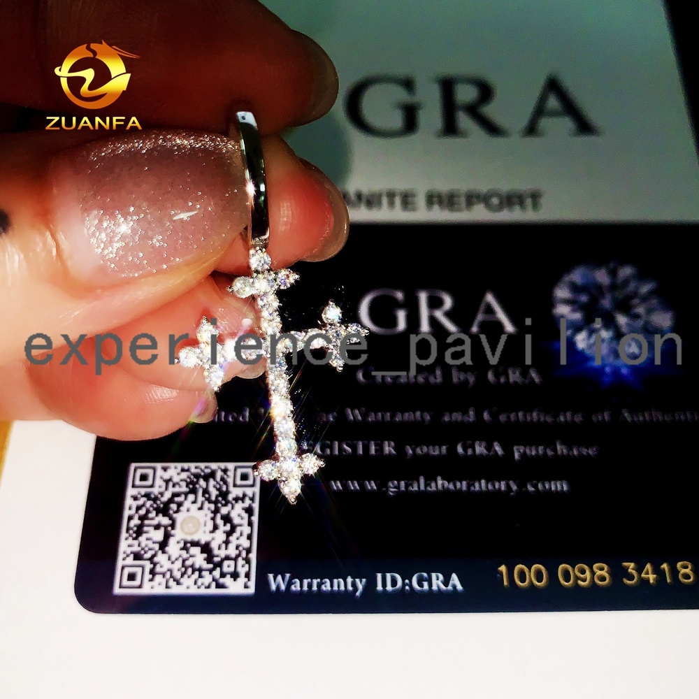 Ready Stocks Tiny Cross Pendant Religious Jewelry Moissanite Pendants Iced Out Diamonds Custom Moissanite Pendant